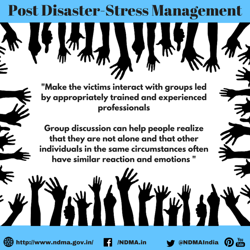 Group discussion can help people realise that they are not alone and that other individuals in the same circumstances often have similar reaction and emotion